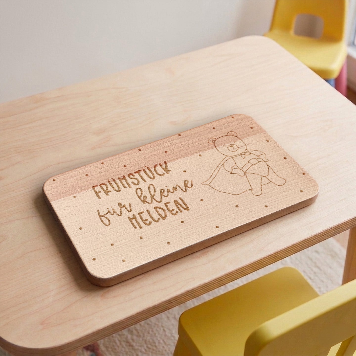Frühstücksbrettchen "Kleine Helden"