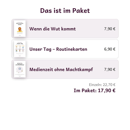 Inhalt des Pakets Entspannter Familienalltag mit Einzelpreisen
