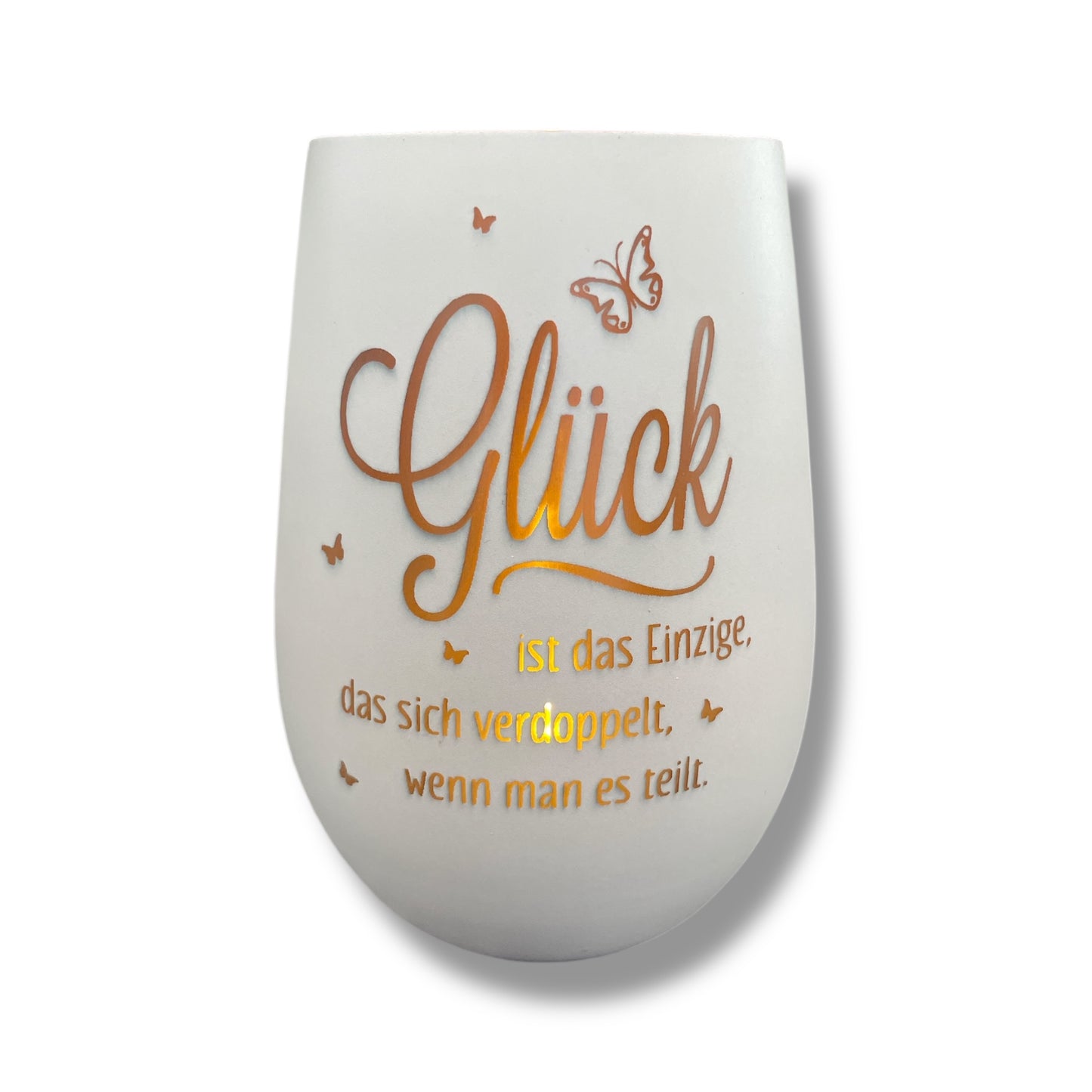 Windlicht "Glück teilen"