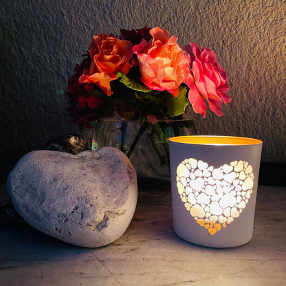 Windlicht "Herzenszeichen"
