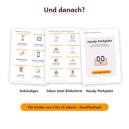 Ankündigungskarten, Ideen statt Bildschirm und Schild Handy-Parkplatz