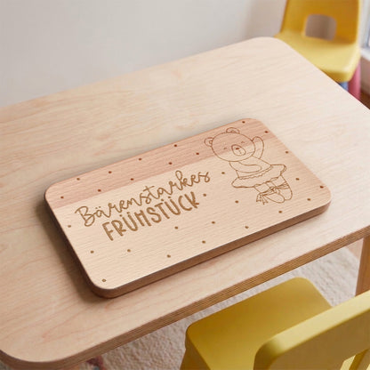 Frühstücksbrettchen "Bärenstarkes Frühstück"