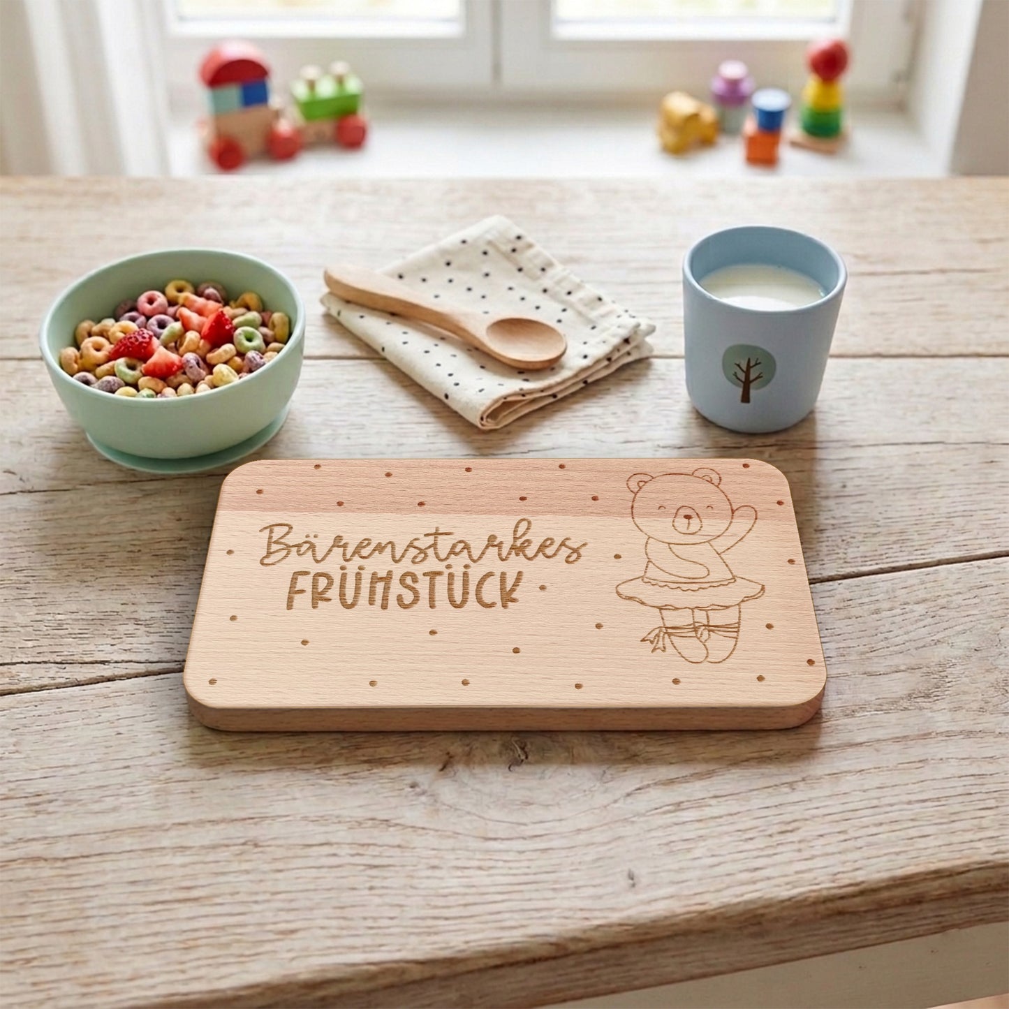 Frühstücksbrettchen "Bärenstarkes Frühstück"