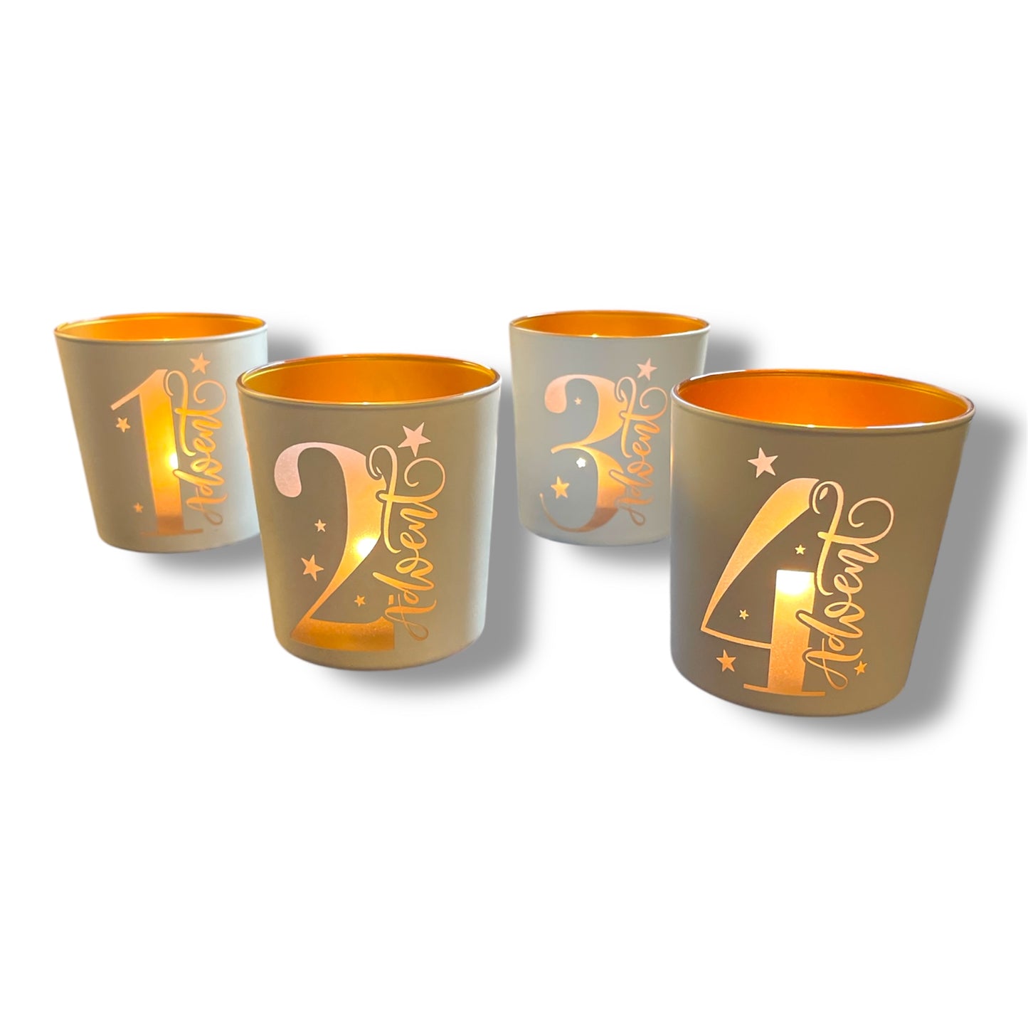 Windlicht „Goldene Adventsmagie“