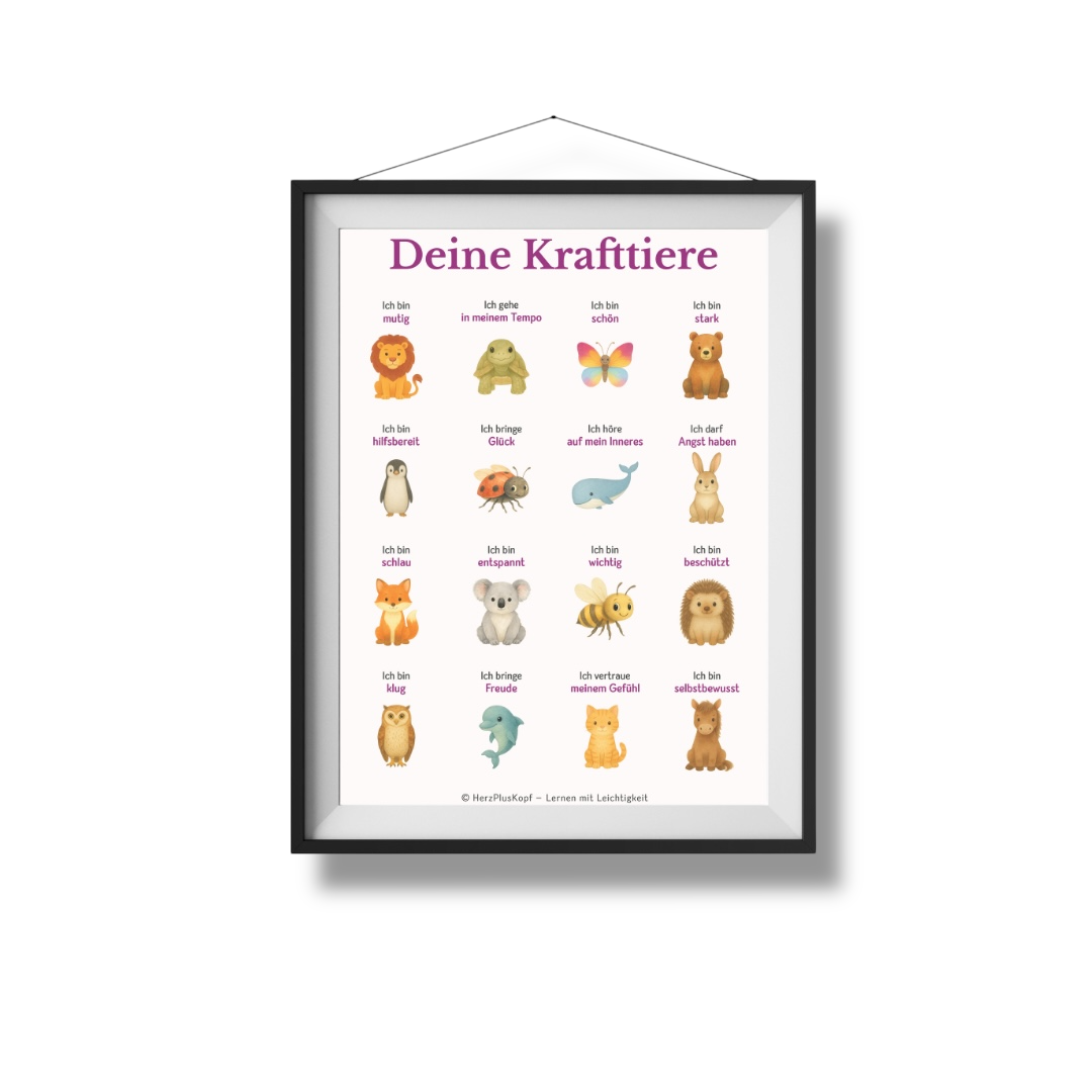 Poster "Deine Krafttiere"