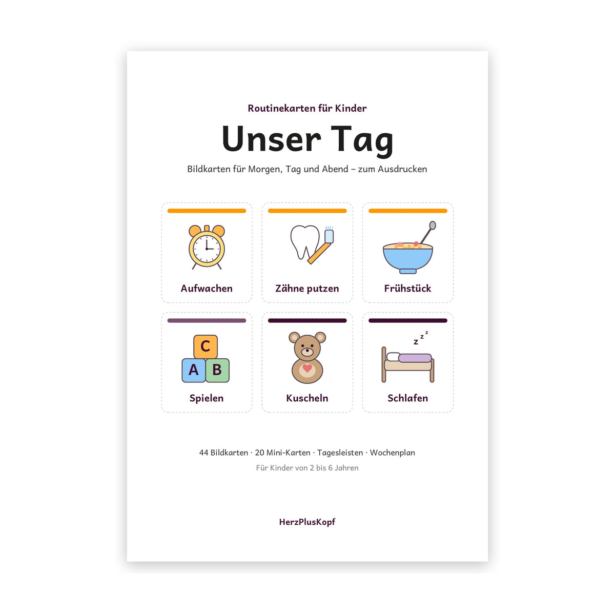 Unser Tag – Routinekarten für Kinder als PDF zum Ausdrucken